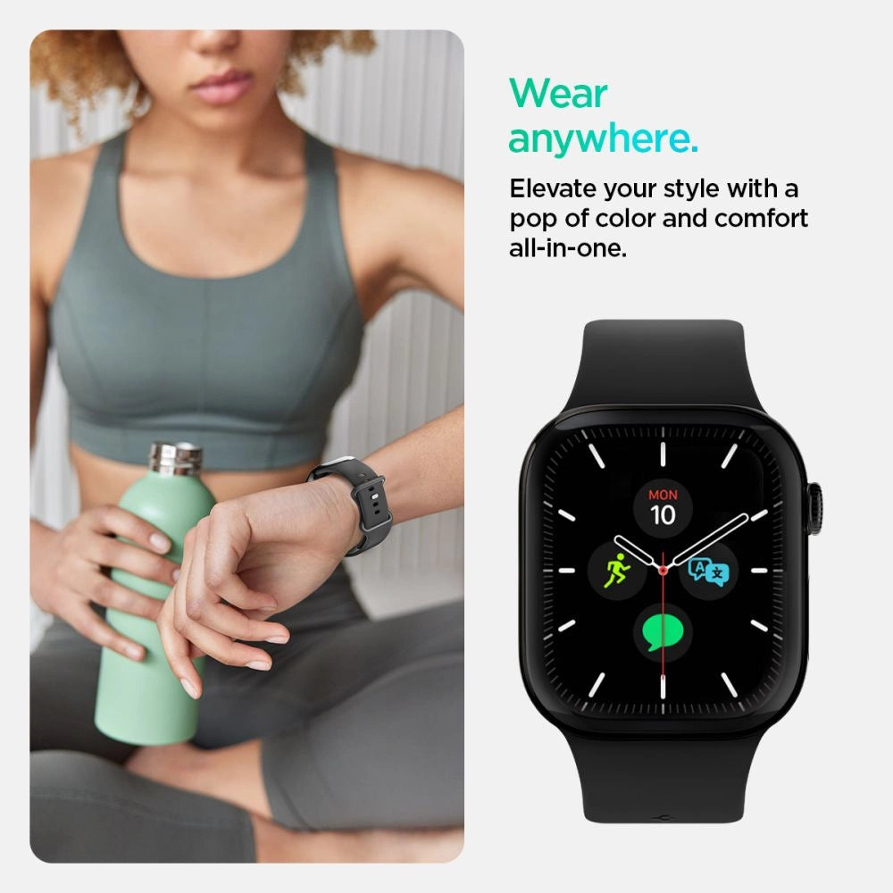 Spigen Nano Pop Strap til Apple Watch 44 / 45 / 46 / 49 mm - sort og grå