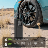 Wozinsky WPEP-8000 kompressor, elektrisk pumpe, 8000mAh power bank, lommelygte - sort