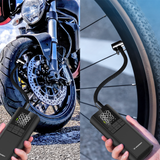 Wozinsky WPEP-8000 kompressor, elektrisk pumpe, 8000mAh power bank, lommelygte - sort