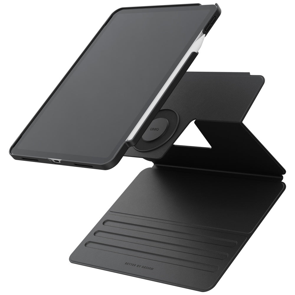 Uniq Rovus Snapmount Magnetic 360 Rotating Fjernbar fodtøj til iPad Pro 13 2024 (7. generation) - sort