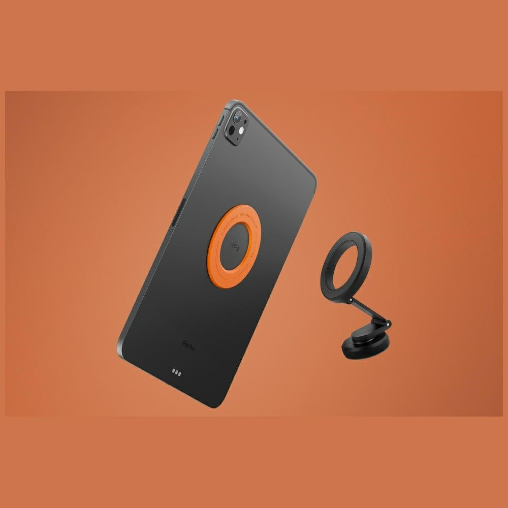 Uniq SnapMount selvklæbende magnetiske holder - orange og sort