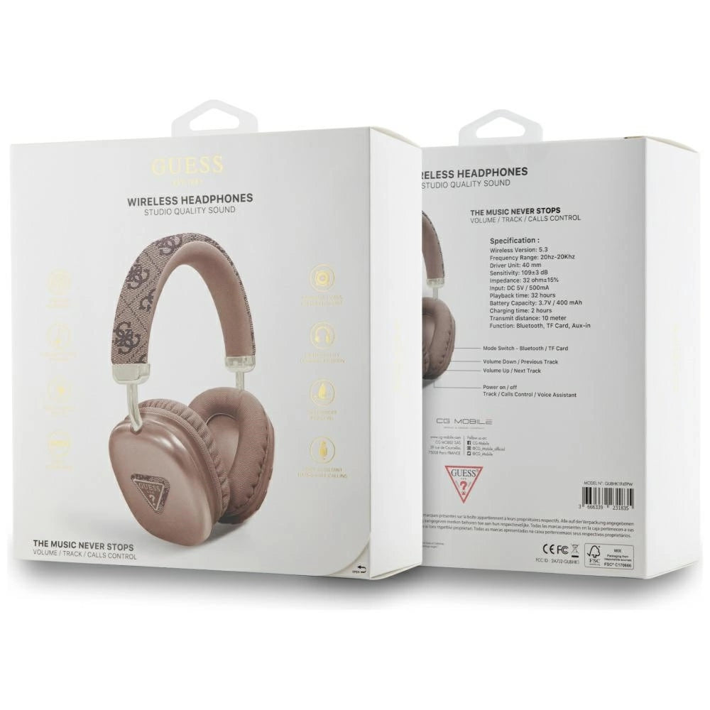 Guess Triangle Logo Over-Ear Headphones - Brunt