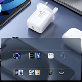 Joyroom JR-TCF20 PD 20W Wall Charger (UK Plug) - hvid