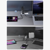 Joyroom JR-TCG01 Ultra GaN 65W Wall Charger 2 x USB-C + 1 x USB-A (UK plug) med 100W 1,2m USB-C Cable - sort