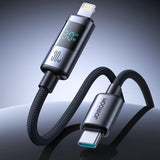 Joyroom S-A16 Pro Prism Series 30W USB-C - Lightning Cable med skærm 1,2 m - sort