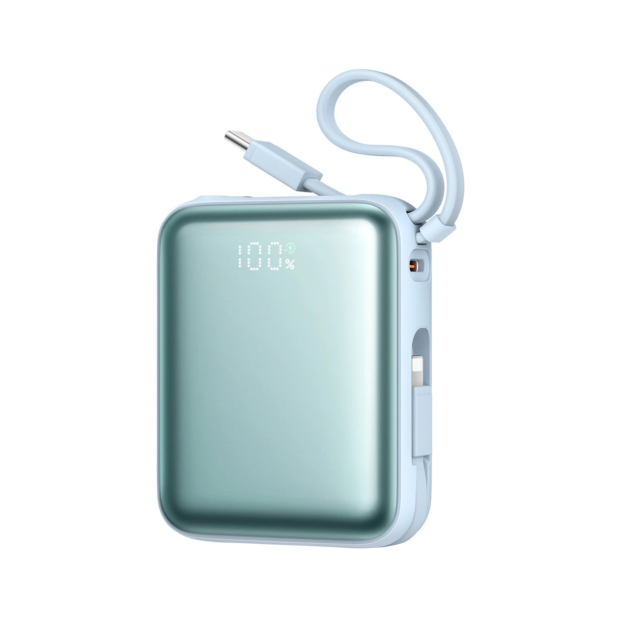 Joyroom JR-PBF27 22.5W 10000mAh Powerbank med to indbyggede kabler - Blå