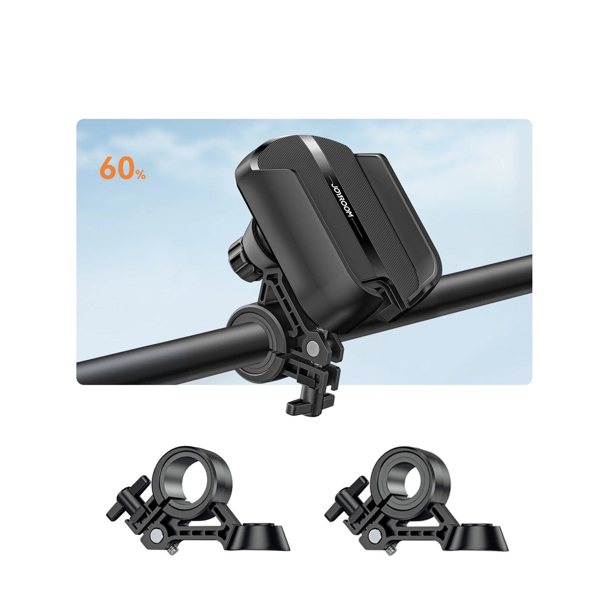Joyroom JR-ZS431 telefonholder til cykel, motorcykel, scooter - sort