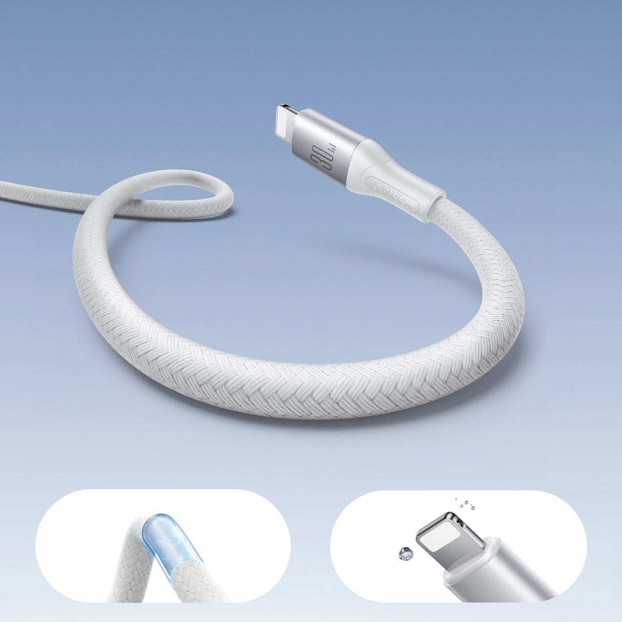 Joyroom S-A28 Flash Series 30W USB-C - Lightning kabel 2m - hvid