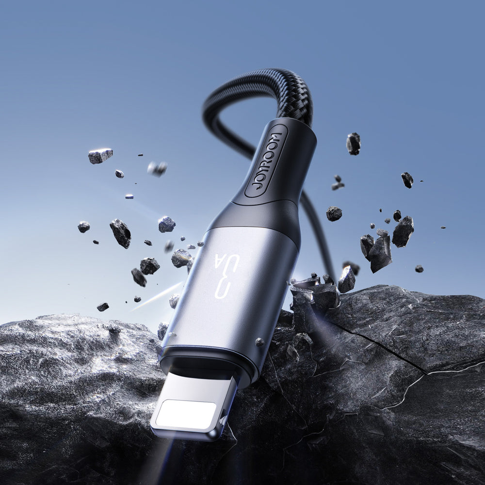 Joyroom S-A28 Flash Series 3A USB-A - Lightning kabel 1m - sort