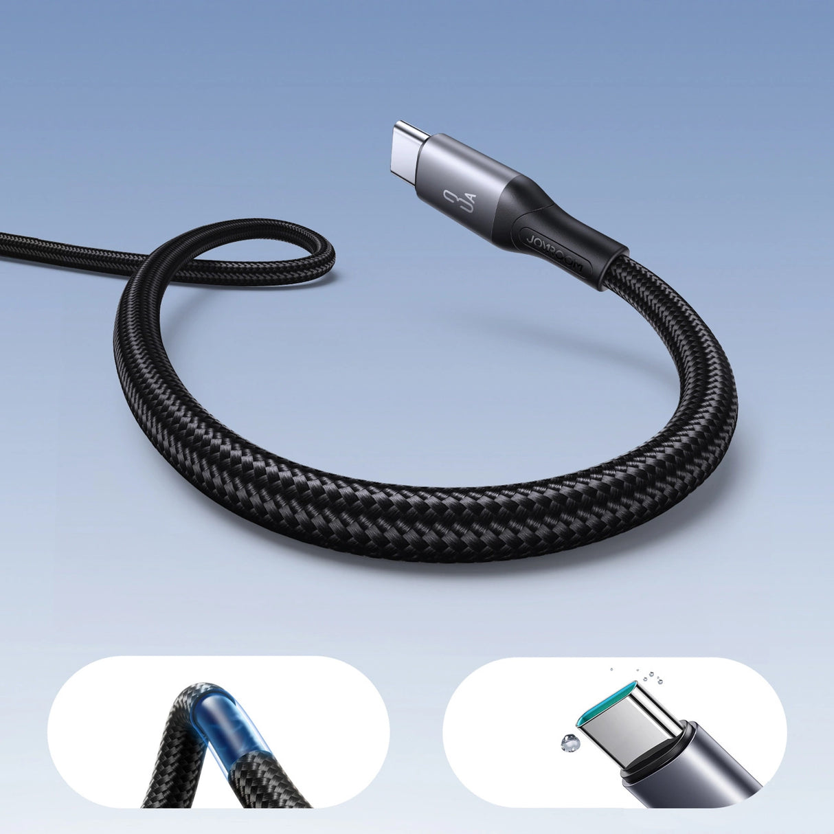 Joyroom S-A28 Flash Series 3A USB-A - USB-C kabel 1m - sort
