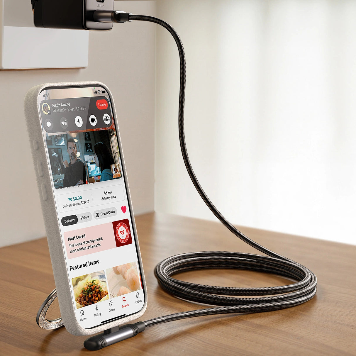 Joyroom S-A56 EnjoyX Series 90° USB-C - USB-C kabel 60W 1,2m - sort