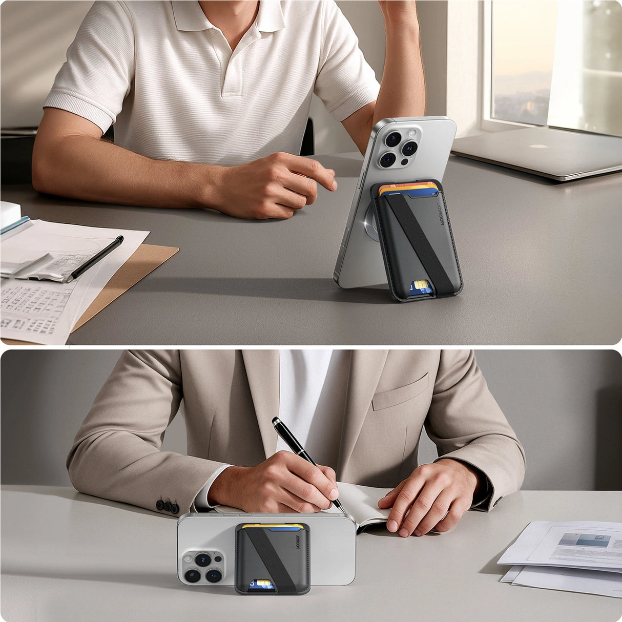 Joyroom JR-ZS432 Magnetic Wallet Kompatibel med MagSafe - sort