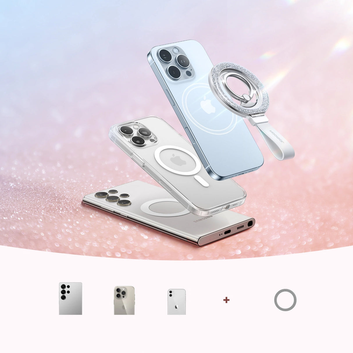 Joyroom JR-ZS425 magnetisk ringholder - hvid