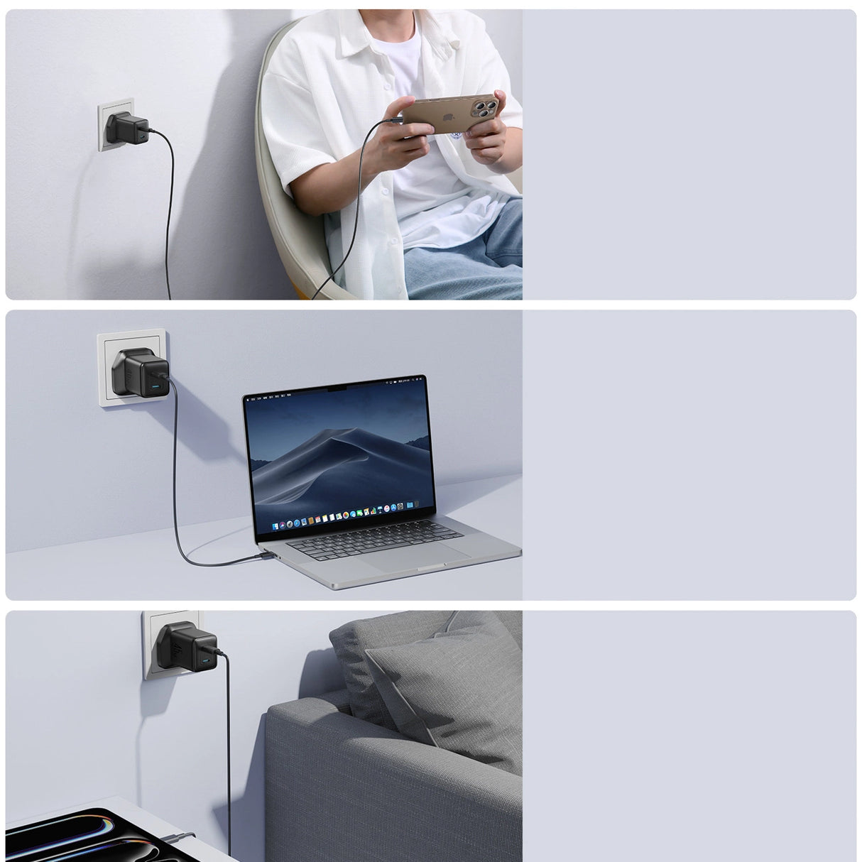 Joyroom JR-TCG17 45W 2 x USB-C vægoplader (UK plug) - sort