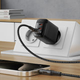 Acefast A108 GaN PD 67W 2xUSB-C 1xUSB-A Wall Charger - sort