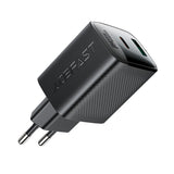 Acefast A106 GaN PD 45W USB-C USB-A Wall Charger - sort