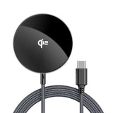 Acefast E24 Qi2 15W magnetisk induktiv oplader med 1,2 m USB-C kabel - sort