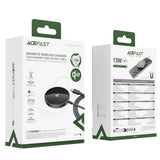 Acefast E24 Qi2 15W magnetisk induktiv oplader med 1,2 m USB-C kabel - sort