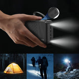 Dudao K11 Pro 20000mAh Powerbank med indbyggede kabler - sort