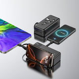 Dudao K11 Max 30000mAh Powerbank med indbyggede kabler - sort