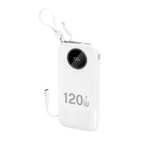 Dudao K13 10000mAh Powerbank med indbygget kabel - hvid
