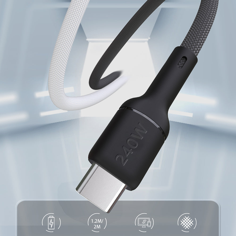 Dudao L9C Max 240W PD USB-C - USB-C 2m Kabel - sort