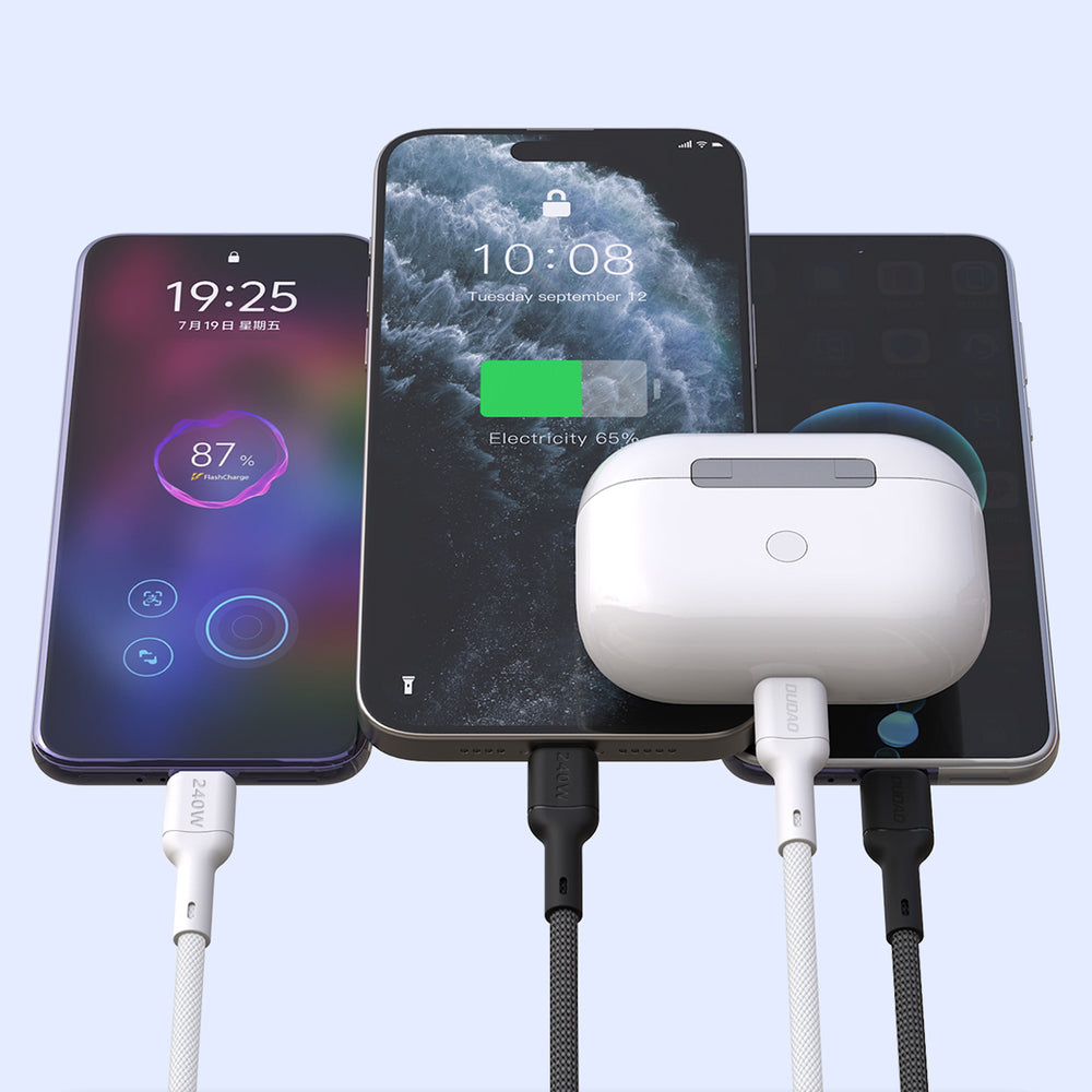 Dudao L9C Max 240W PD USB-C - USB-C 2m Kabel - sort