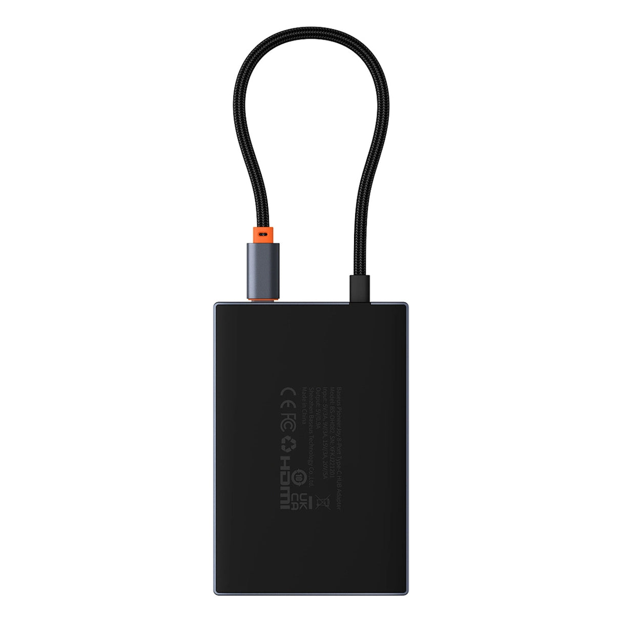 Baseus PioneerJoy 8-i-1 USB-C hub HDMI 4K@60Hz + HDMI 4K@30Hz + DisplayPort 8K@30Hz + VGA + 2 x USB-A 3.0 + 2 x USB-C - grå
