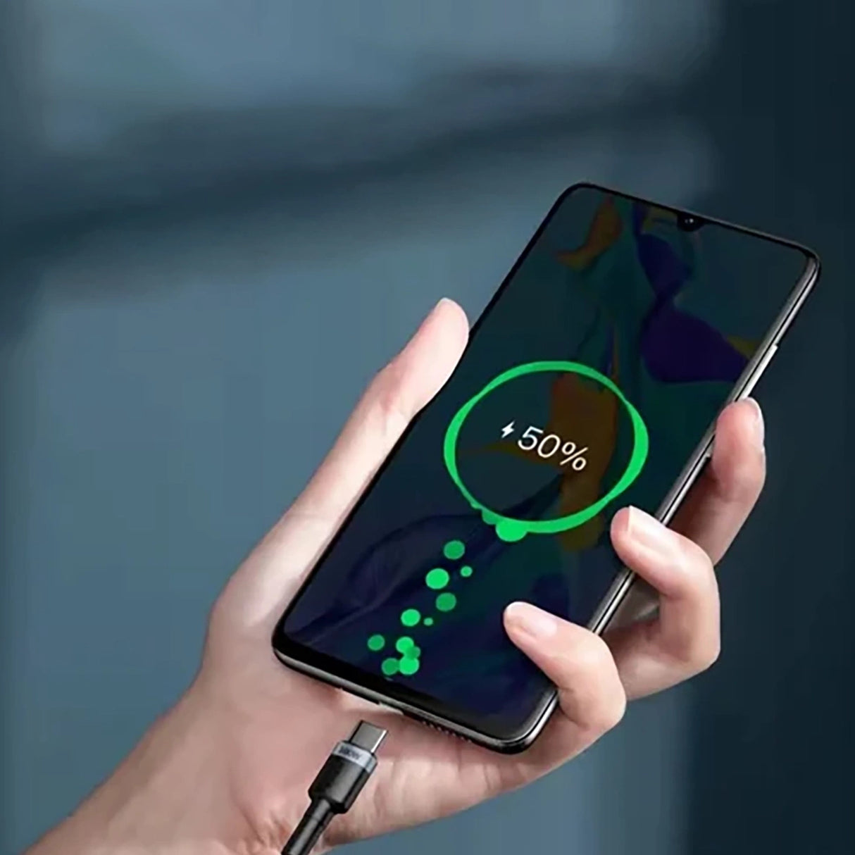 Baseus Cafule 100W PD2.0 USB-C - USB-C Kabel 2m - Grå-Sort