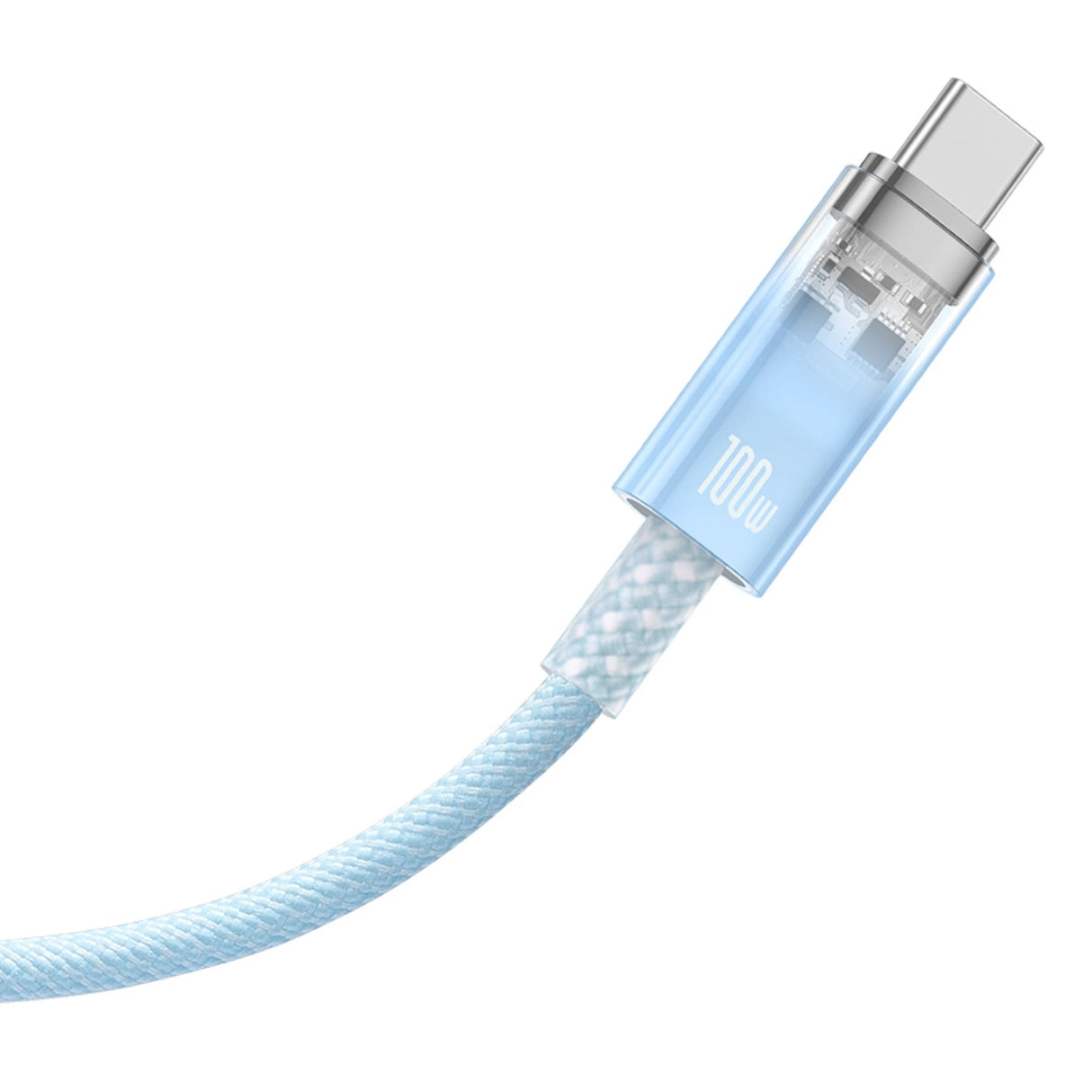 Baseus Explorer 100W USB-C - USB-C-kabel med intelligent temperatur sensor 1m - Blå