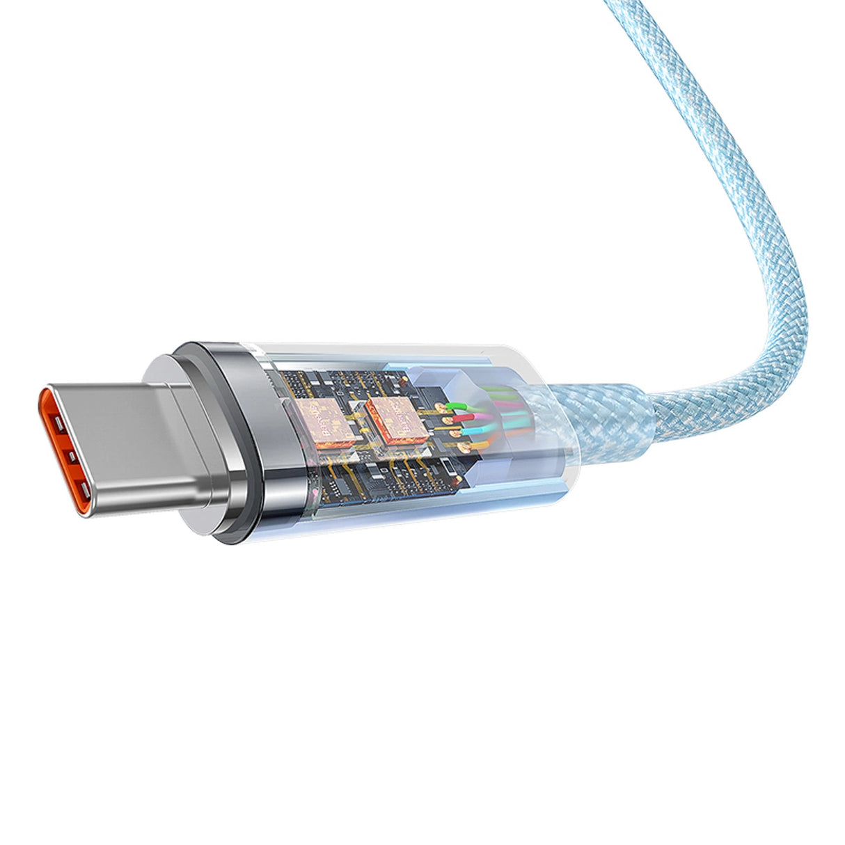 Baseus Explorer 100W USB-C - USB-C-kabel med intelligent temperatur sensor 1m - Blå