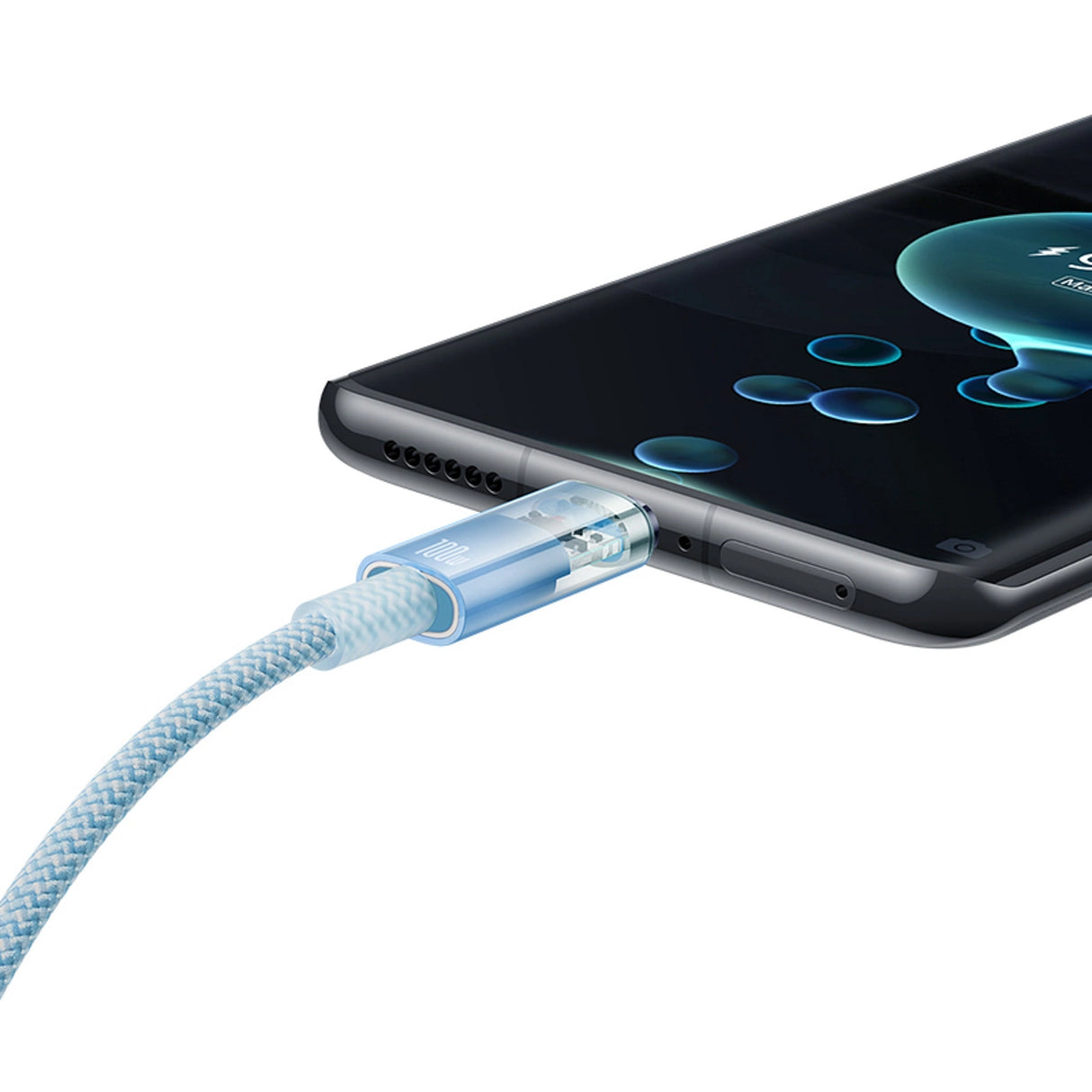 Baseus Explorer 100W USB-C - USB-C-kabel med intelligent temperatur sensor 1m - Blå