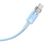 Baseus Explorer 100W USB-C - USB-C-kabel med intelligent temperatur sensor 2m - Blå
