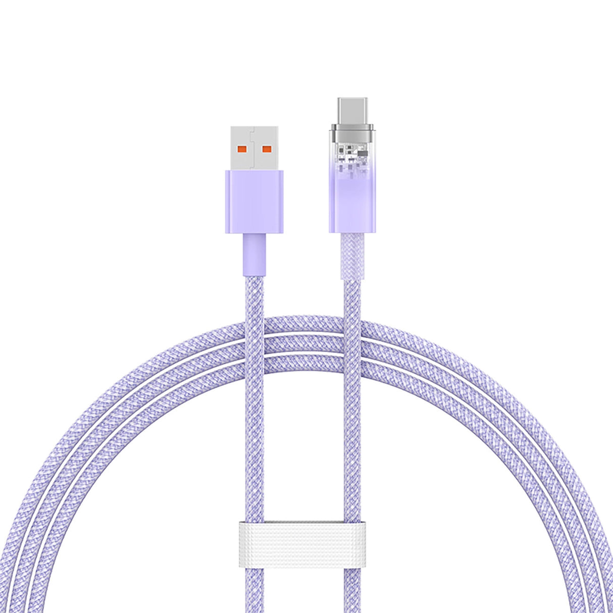 Baseus Explorer 100W USB-A - USB-C-kabel med intelligent temperatur sensor 1m - Purpur