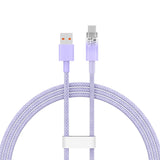 Baseus Explorer 100W USB-A - USB-C-kabel med intelligent temperatur sensor 1m - Purpur