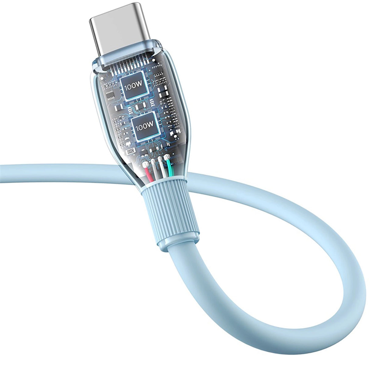 Baseus Pudding 100W USB-A - USB-C Kabel 2m - Blå