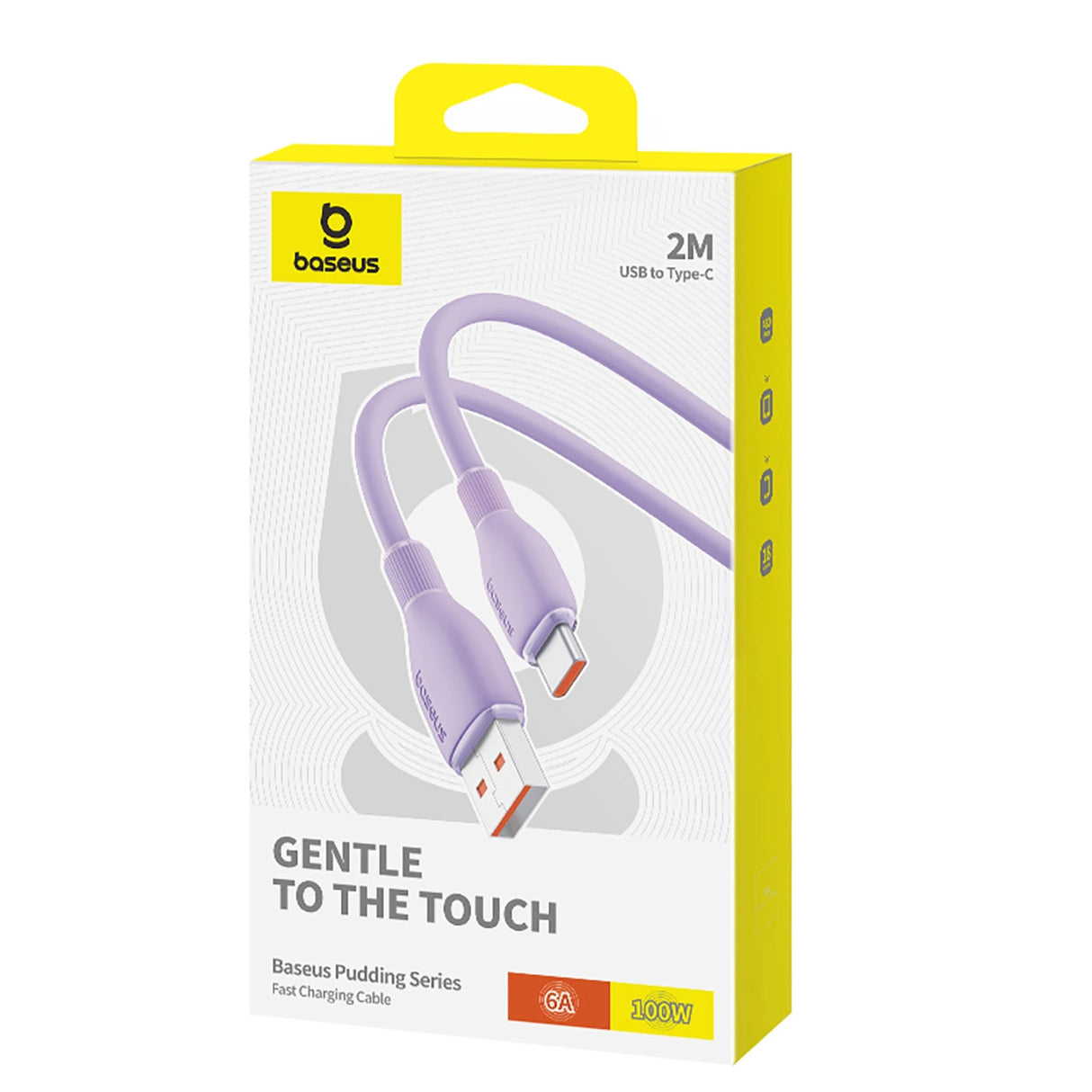 Baseus Pudding 100W USB-A - USB-C Kabel 2m - Purple