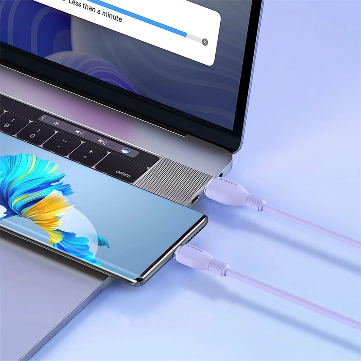 Baseus Pudding 100W USB-A - USB-C Kabel 2m - Purple