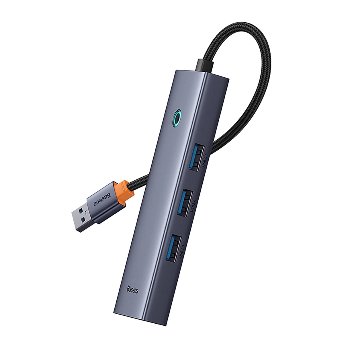 Baseus UltraJoy 4in1 USB-A Hub 3 x USB-A 3.0 + RJ45 - Grå