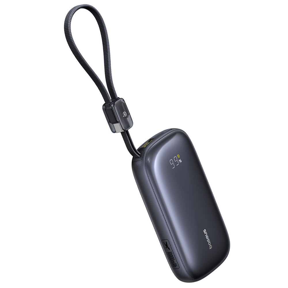 Baseus EnerFill FC21 QPow3 Ultra 10000mAh 22.5W Power Bank with Digital Display and Detachable Cable - Black