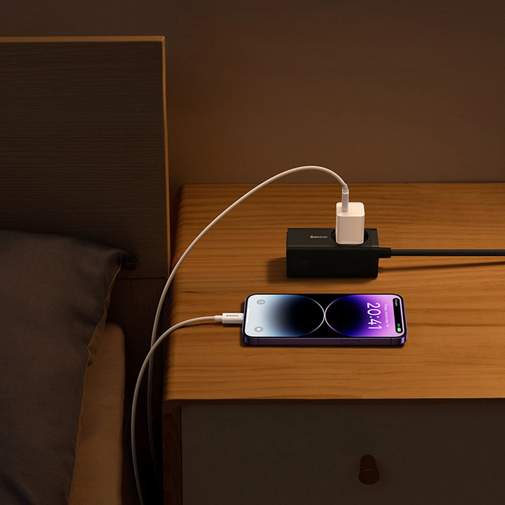 Baseus GaN5 30W USB-C Mini Wall Charger - hvid