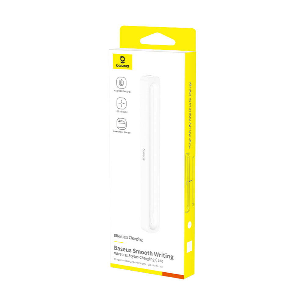 Baseus Smooth Writing Stylus Charging Case med Baseus Simple USB-C 3A Kabel 30 cm - Hvid
