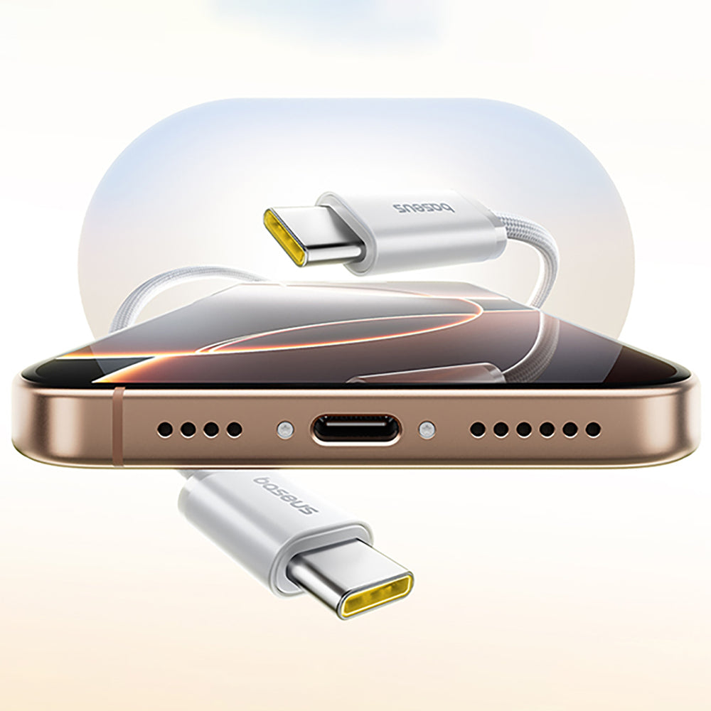 Baseus Dynamic 4 Pro 100W USB-C - USB-C Magnetisk kabel 1m - hvid