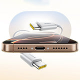 Baseus Dynamic 4 Pro 100W USB-C - USB-C Magnetisk kabel 1m - hvid
