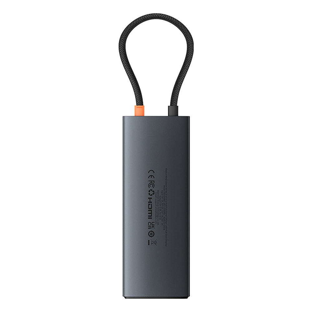Baseus Metal Gleam II 10in1 HDMI USB-A USB-C RJ45 SD/TF Hub - Gray