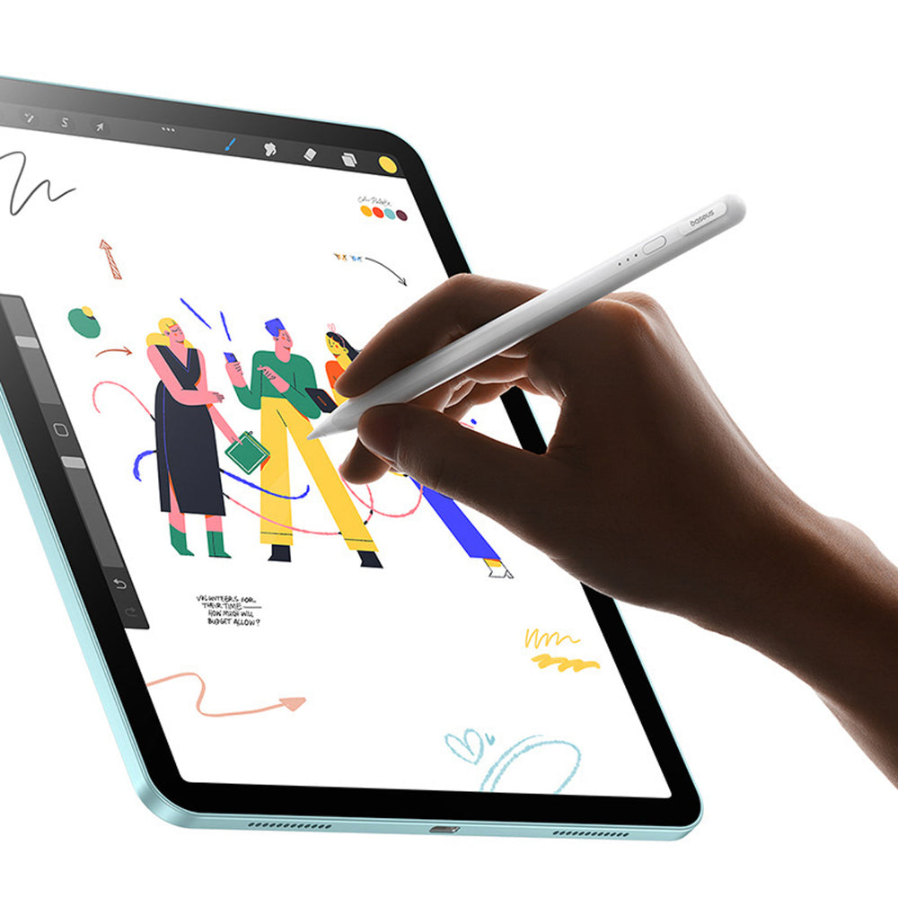 Baseus Smooth Writing 3 Active Stylus, Wired Rechargeable Stylus (Writing Angle Detection Version) - hvid