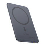 Baseus PicoGo AM41 5000mAh 20W Ultra-Thin MagSafe Kompatibel Power Bank med sort Baseus Simple USB-C 60W 30cm Kabel - Grå