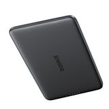 Baseus PicoGo AM41 5000mAh 20W Ultra-Thin MagSafe Kompatibel Power Bank med sort Baseus Simple USB-C 60W 30cm Kabel - Grå