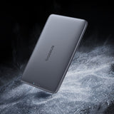 Baseus PicoGo AM41 5000mAh 20W Ultra-Thin MagSafe Kompatibel Power Bank med sort Baseus Simple USB-C 60W 30cm Kabel - Grå