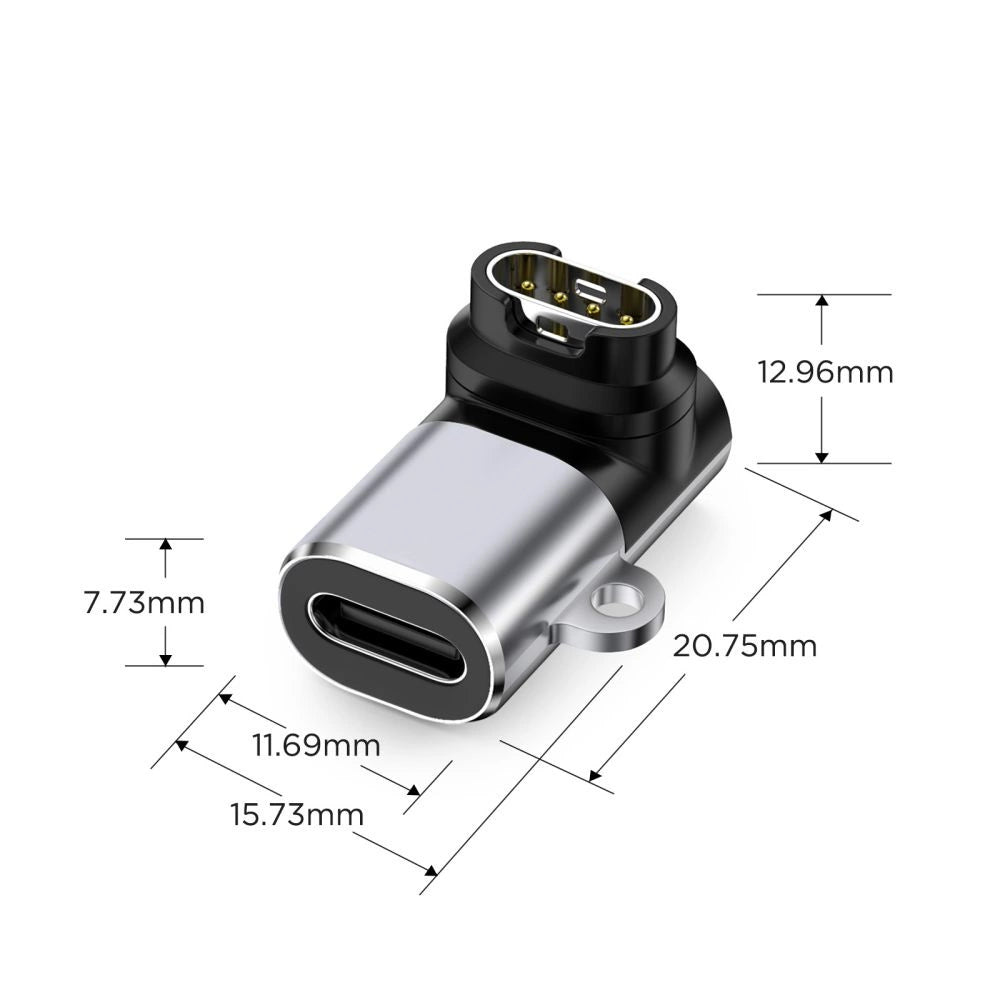 Tech-Protect Ultraboost USB-C Angle Adapter til Garmin Watch - Grå